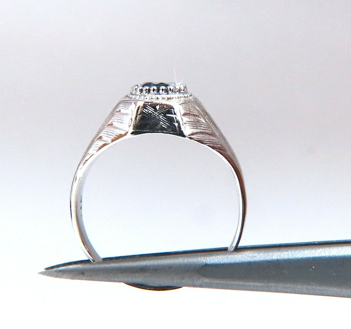 .76ct Natural Periwinkle Blue Sapphire Solitaire Ring 14kt Vintage *v