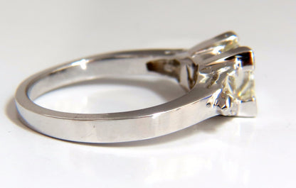 1.63ct Natural Princess cut diamond ring 14kt. Trilliants *v