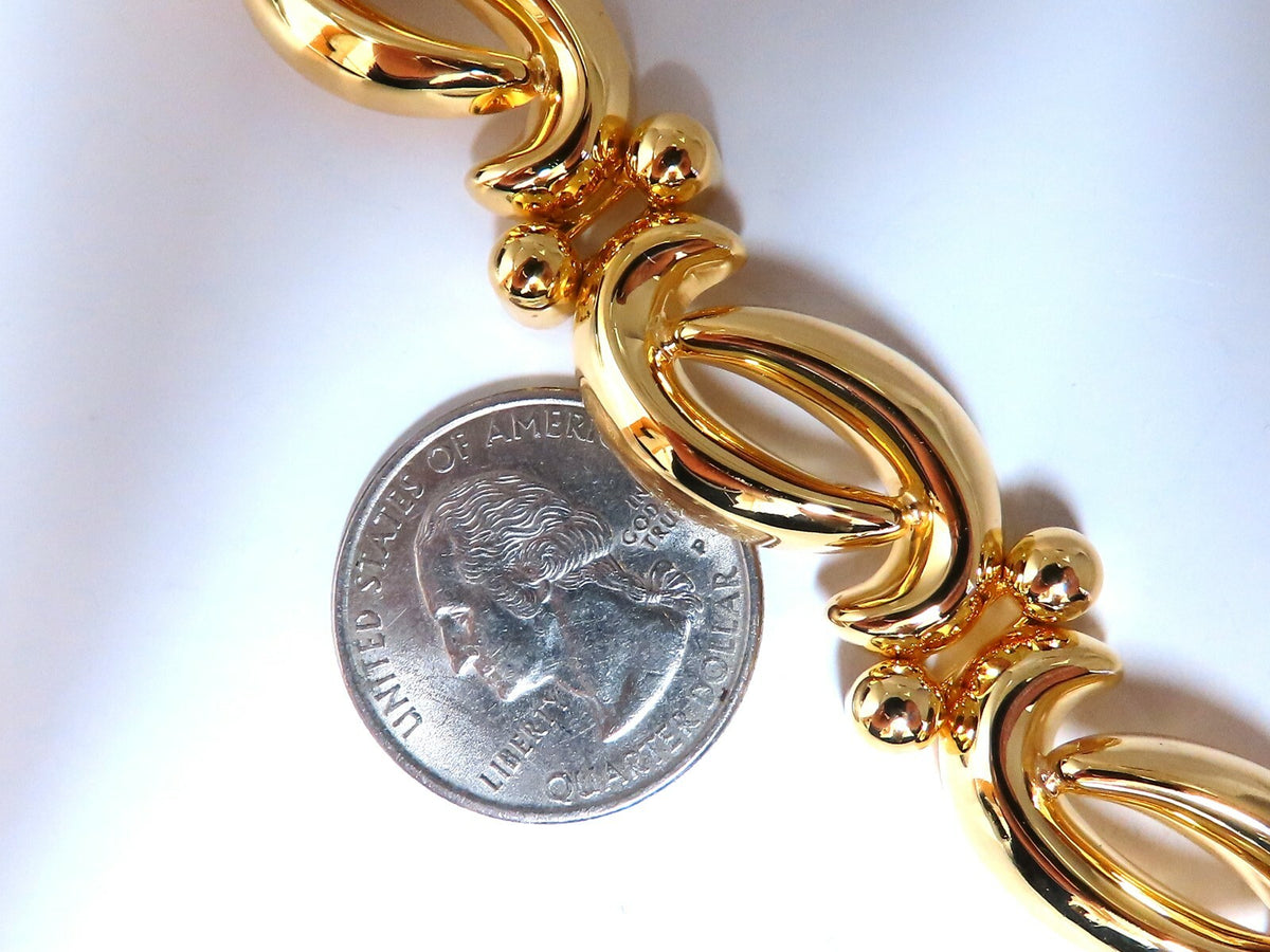 Iconic Link Wide Bracelet 14kt gold *v