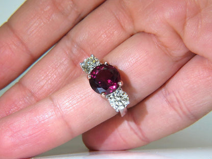 5.13ct Natural Tourmaline Diamonds Ring 14kt Classic Three 10021 *v