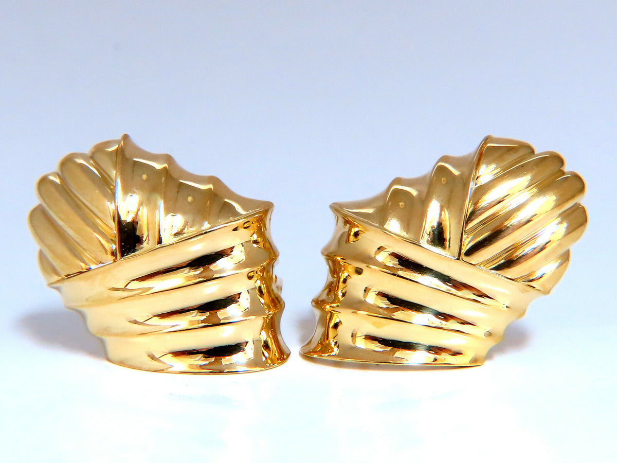 18kt Gold Clip earrings Shell Classic *v