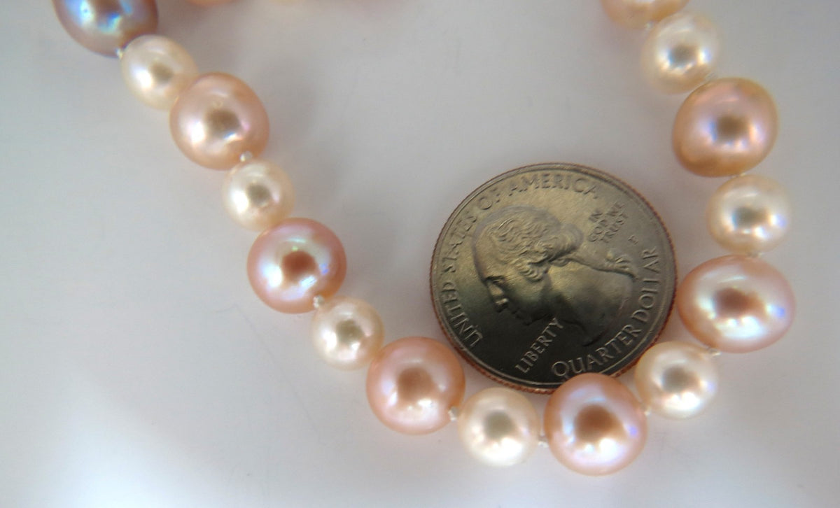 9.7mm Natural Akoya & Freshwater Endless Necklace 30inch *v