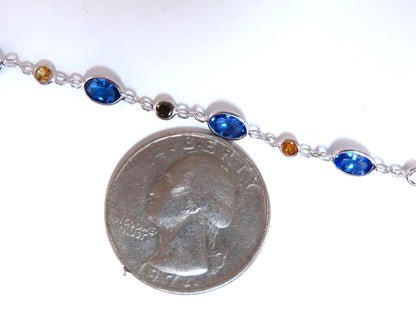13.92ct Natural Tanzanite Fancy Diamonds Yard Necklace 14kt *v