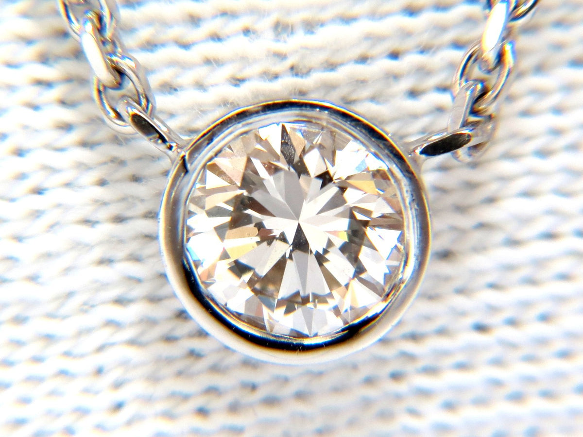 .54ct natural round brilliant diamond solitaire necklace i/vs2 16 inch 14k *v
