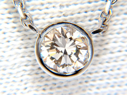 .54ct natural round brilliant diamond solitaire necklace i/vs2 16 inch 14k *v