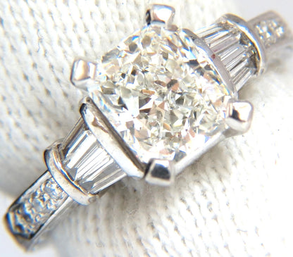 GIA certified 1.50ct. Cushion cut diamond ring G/VVS-2 platinum classic *v