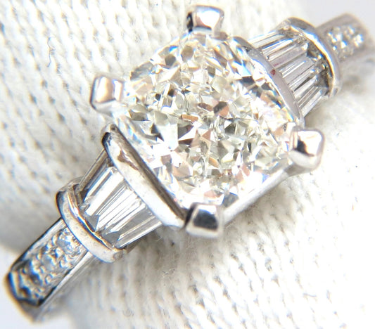GIA certified 1.50ct. Cushion cut diamond ring G/VVS-2 platinum classic *v