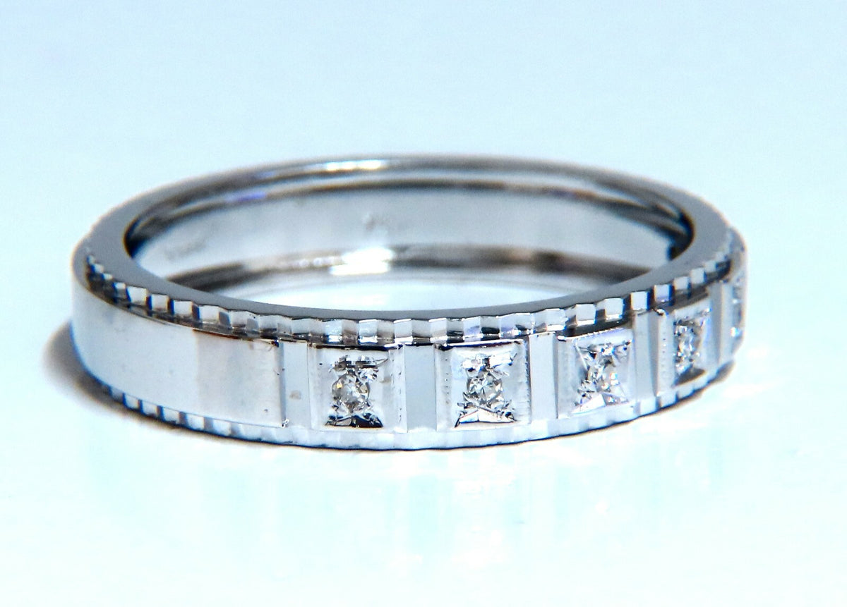 .10ct Natural Diamonds Square Box Mod Deco Mens Ring 14kt Size 11 *v