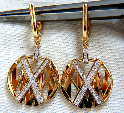 Cosmopolitan Mod X Diamond dangle earrings 14kt *v