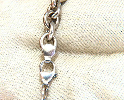 Sterling Silver Disc Toggle Charm Link Bracelet 11394 *v