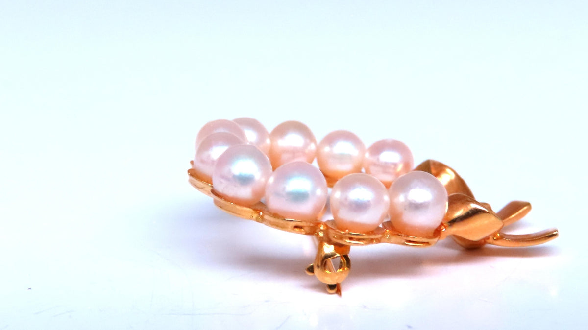 5mm Baroque Pearl Ribbon Crest Cufflink 14kt 12537 *v