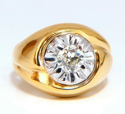 GIA Certified .53ct natural diamonds mens ring 14 Karat *v
