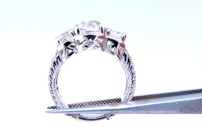 GIA Certified 1.69ct Natural Three stone Diamonds Ring 60884 *v
