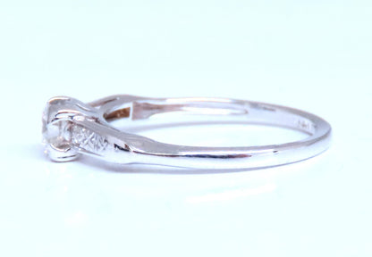 Petite Natural Diamond Engagement Ring 14kt Gold 12547 *v
