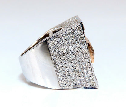 Natural Light Fancy Yellow Green Diamonds Mens Ring 18 Karat Big Tall Grande *v