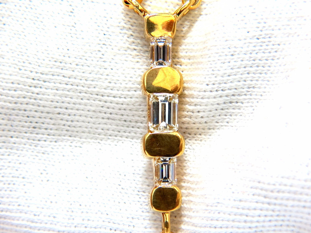 15.5mm natural south sea pearl 1.01ct emerald cut diamonds necklace drop bolo *v