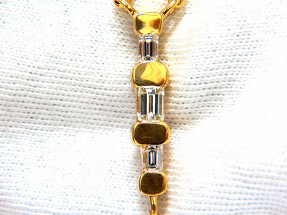 15.5mm natural south sea pearl 1.01ct emerald cut diamonds necklace drop bolo *v