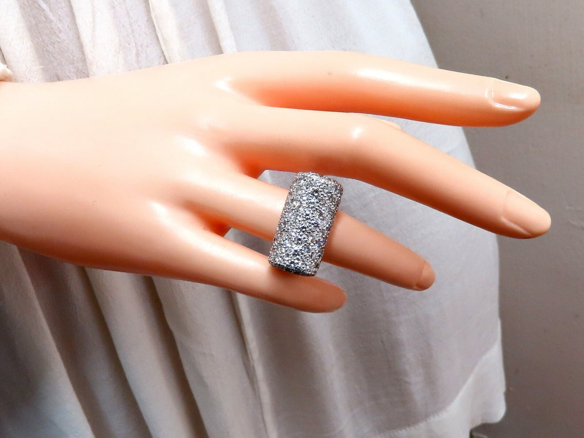 2.54ct Natural Diamonds Fold Over Ring 18kt Gold Fine Deco Bead Set Pave*v