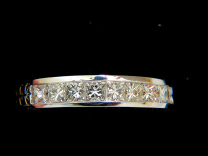14KT .72CT NATURAL DIAMONDS EDWARDIAN DECO REVIVAL BAND PRINCESS CUTS *v