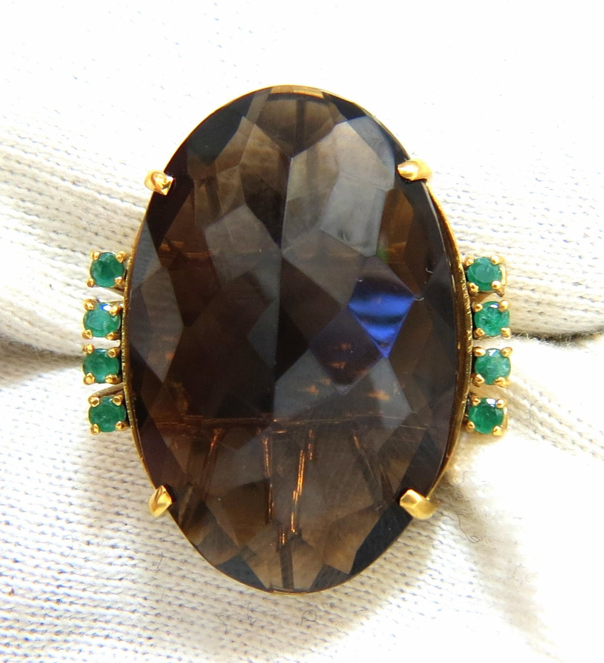 38.30ct Natural Oval Gypsy Topaz Ring 14kt gold *v