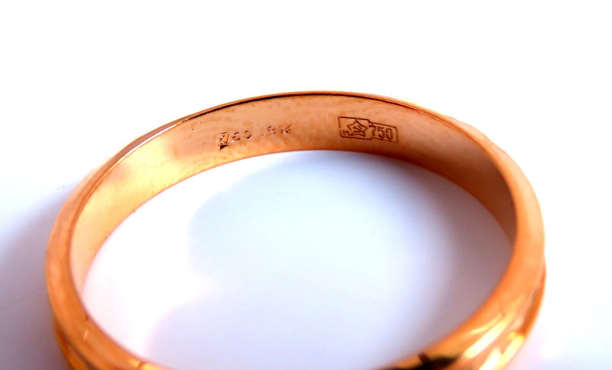 Vintage USSR 3.5mm Retro Band 18kt Gold 10.5 *v