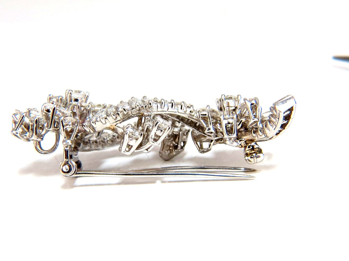 5.00ct Diamonds cluster brooch pendant pin Platinum Estate Cluster Cocktail *v