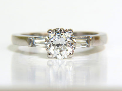GIA CERTIFIED 1.01CT EUROPEAN CUT NATURAL DIAMOND RING F/VS2 PLATINUM *v