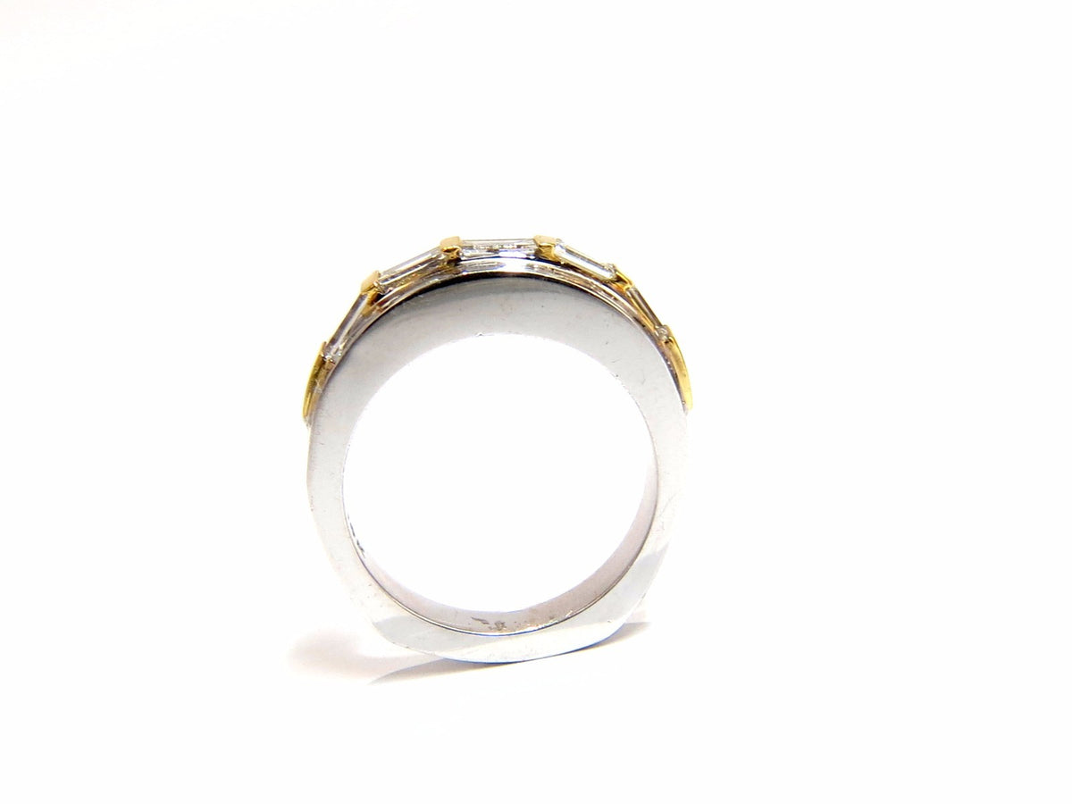 .86ct (5) natural baguette natural diamonds ring band 18kt *v