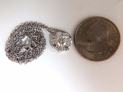 1.52ct diamonds halo cluster necklace 14kt *v