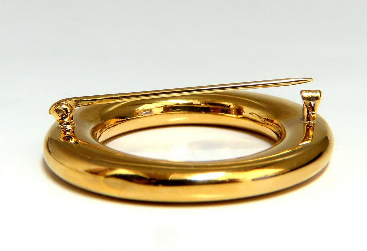 High Shine Circular Gold Pin 14 Karat *v