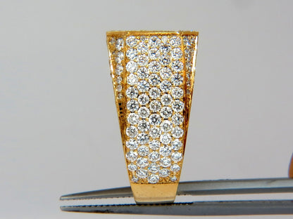 5.60ct. mens natural fancy light brown diamond master bead set pave ring *v