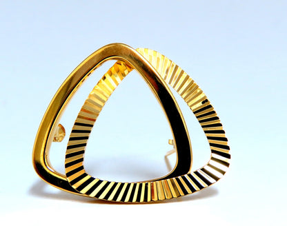 Double Triangle Pin 14kt *v