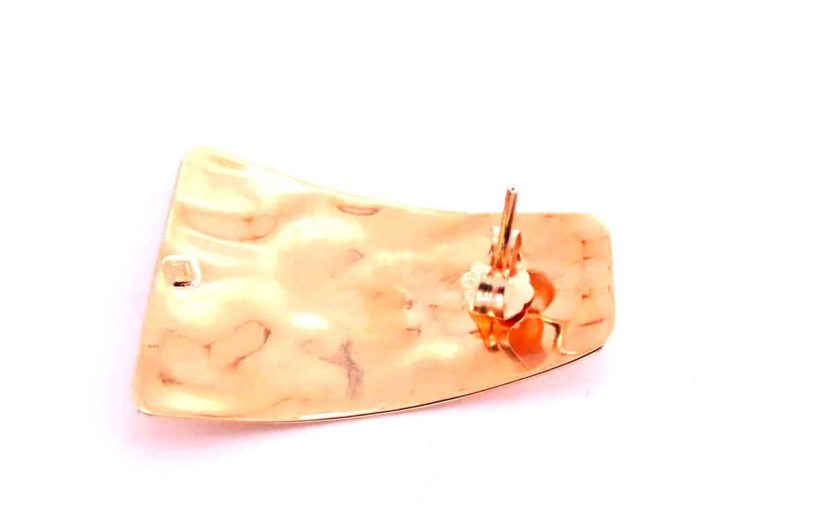 Hammered Plate 14kt Gold Bohemian Earrings 12585 *v