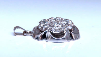 2.50ct Natural Diamonds Cluster pendant G/Si 14kt gold 12407 *v