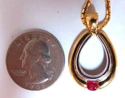 .40ct Natural Ruby Necklace 18kt  *v