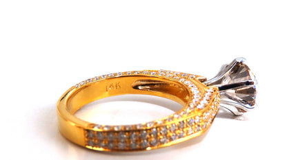 GIA certified 2.27ct Natural Diamond ring 14kt Solitaire 14kt *v