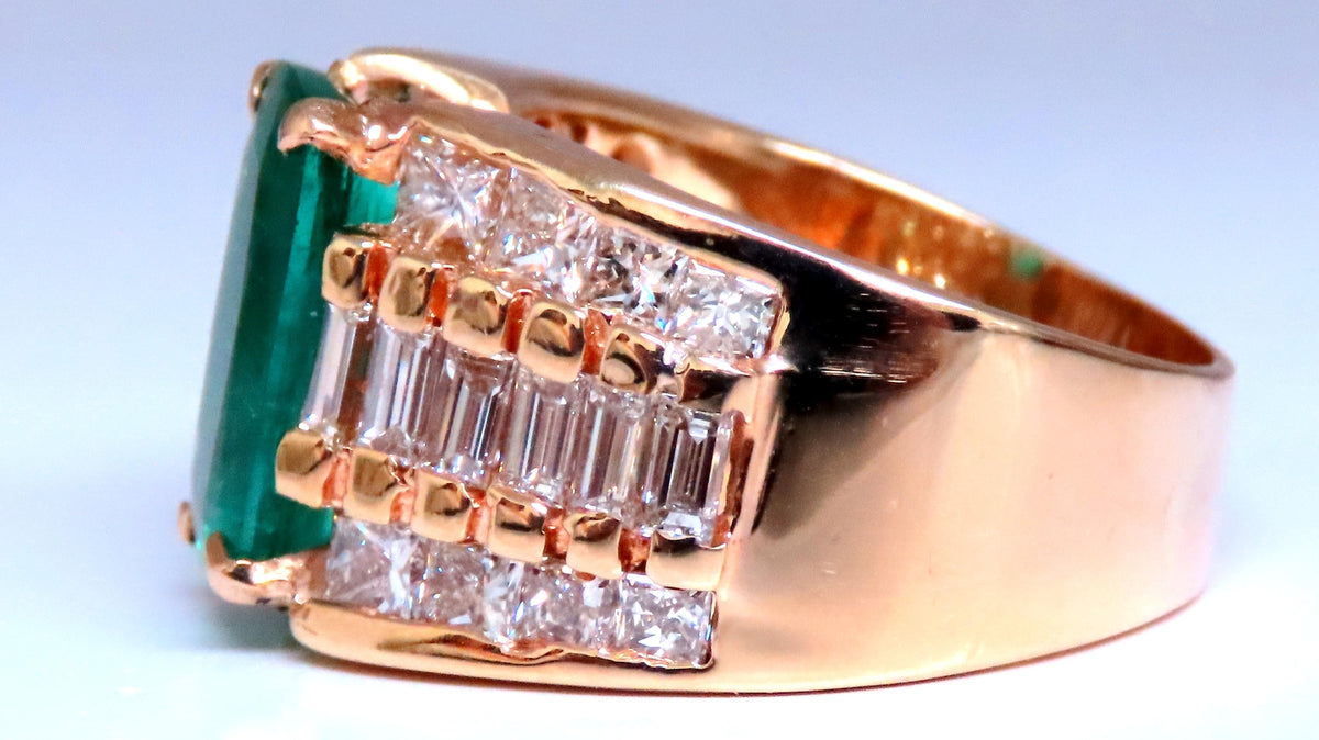 GIA Certified 3.01ct Natural Emerald Diamonds Ring 14kt Gold 12360 *v