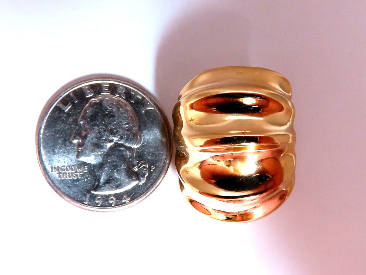 Andrew Clunn 18kt Gold Clip earrings Watermelon Classic *v