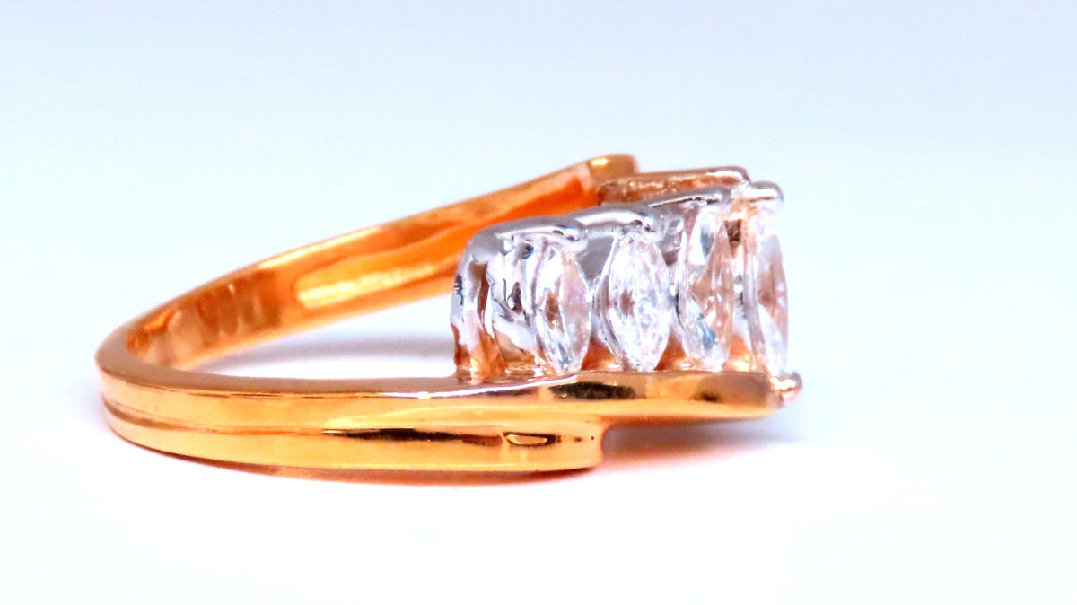 1.55ct Natural Diamonds Bypass Style Band 14kt 12474 *v