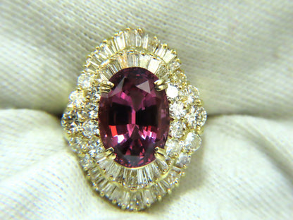 GIA Certified 8.12ct Natural No Heat Spinel 6.00ct Diamonds Ring 18Kt*v