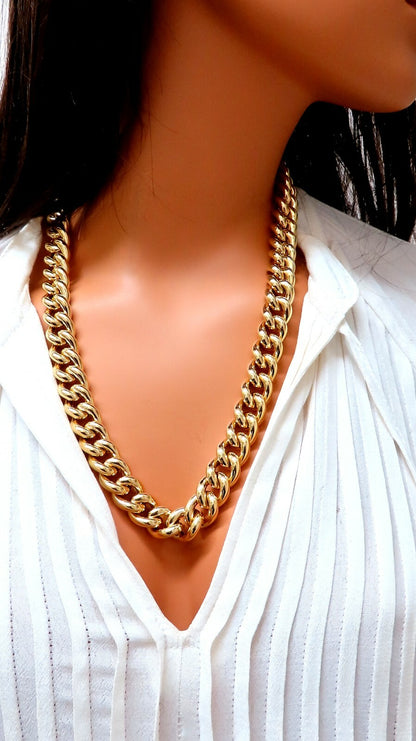 Cuban Link Necklace 14kt 113Grams 24inch 15.4mm  *v