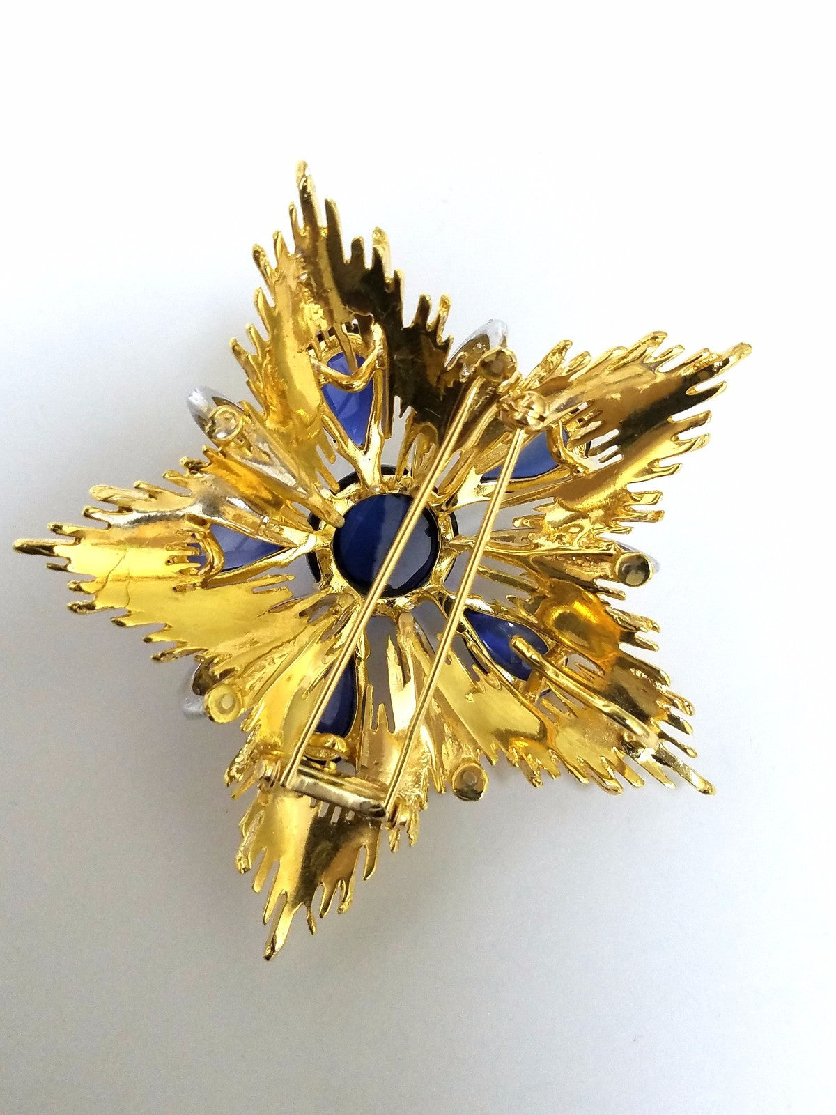 18kt 40ct Royal Medallion Brooch Pin Pendant Pearl Enhancer Ascot Knot *v
