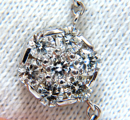 6.50ct natural diamonds (5) cluster yard necklace 14kt floretta 18 inch *v