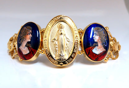 Virgin Mary Bracelet 14kt Gold 21 Grams France *v