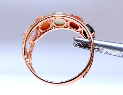 Cabochon Variety Jade Ring 14kt Gold *v