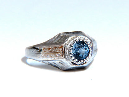 .76ct Natural Periwinkle Blue Sapphire Solitaire Ring 14kt Vintage *v