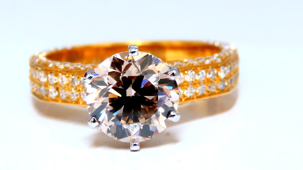 GIA certified 2.27ct Natural Diamond ring 14kt Solitaire 14kt *v