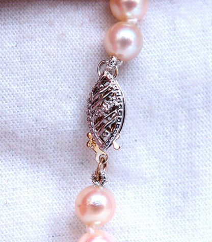 5.5mm freshwater Pearl necklace 14kt gold *v