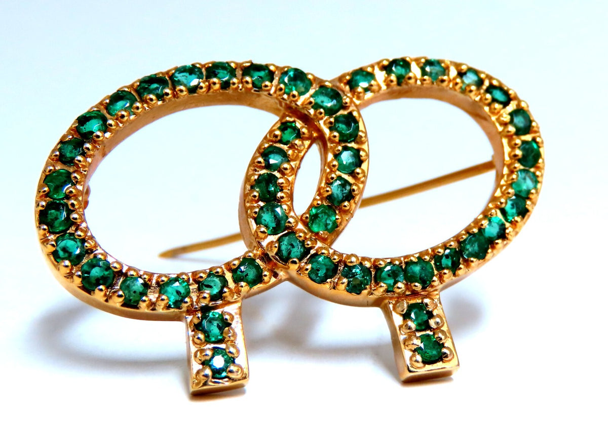 2.50ct Natural Emerald Doubletree Pin 14kt *v