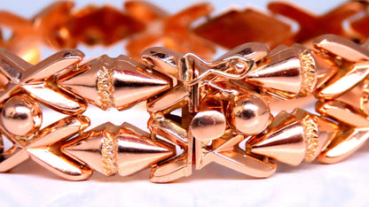 Retro Cosmopolitan Wide Cuff Bracelet 14kt Gold 12451 *v